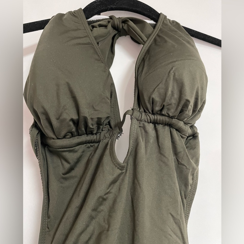 NWOT One piece olive bathing suit